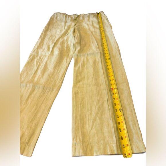 Kate Hill Linen Pants Pull On Style Drawstring Womens Size Medium Mint Green - Picture 8 of 8